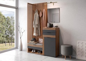 Модульная прихожая Нао (Сантан) Графит